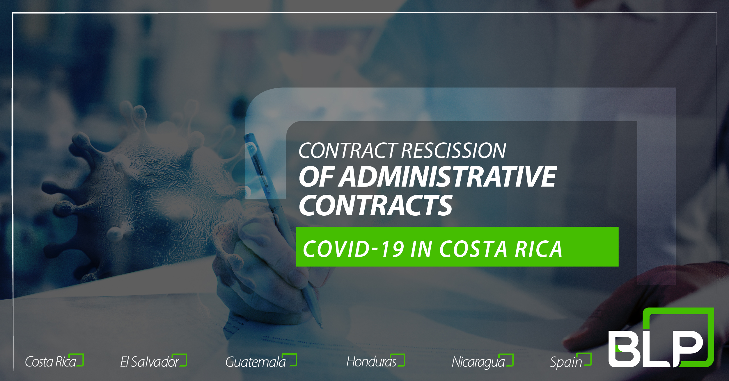 Contract rescission of administrative contracts in the COVID-19 Pandemic.