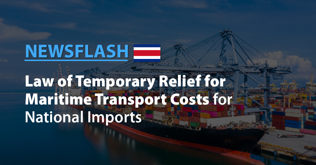 Law of Temporary Relief for Maritime Transport Costs for National Imports, to Mitigate the Container Crisis