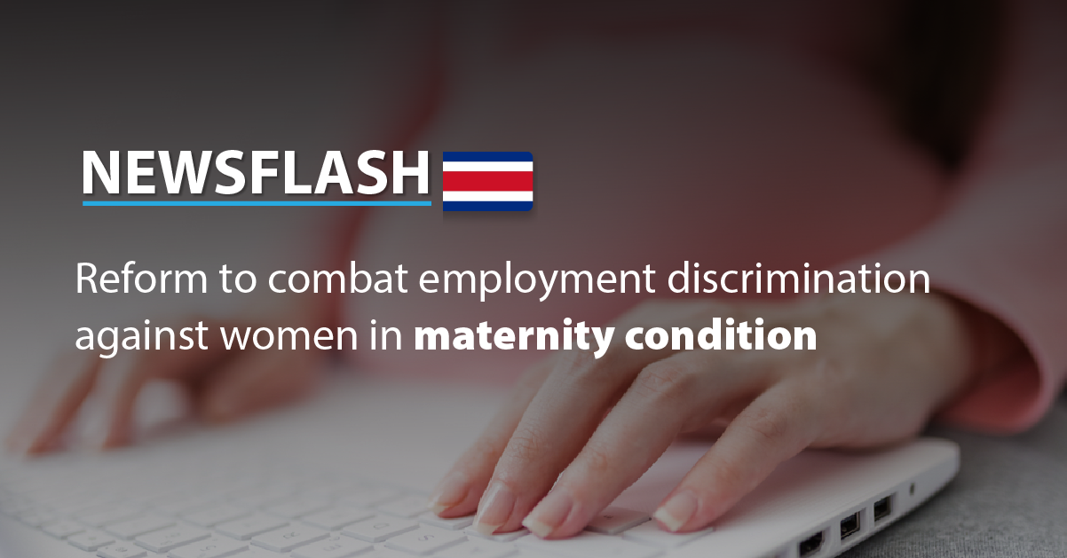 Reform to combat employment discrimination against women in maternity condition