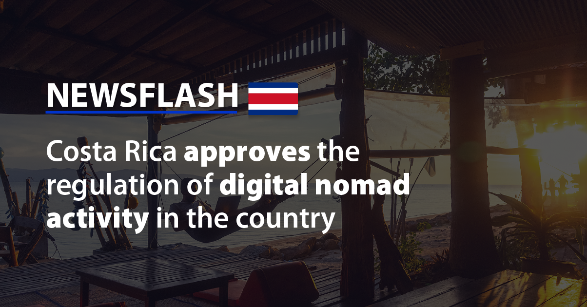 Costa Rica approves the regulation of digital nomad activity in the country