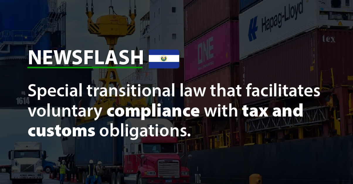 Special transitional law facilitates voluntary compliance with tax and customs obligations